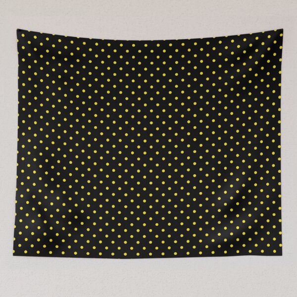Item preview, Vivid Yellow Polkadots On Black designed and sold by POLKAIWERX.