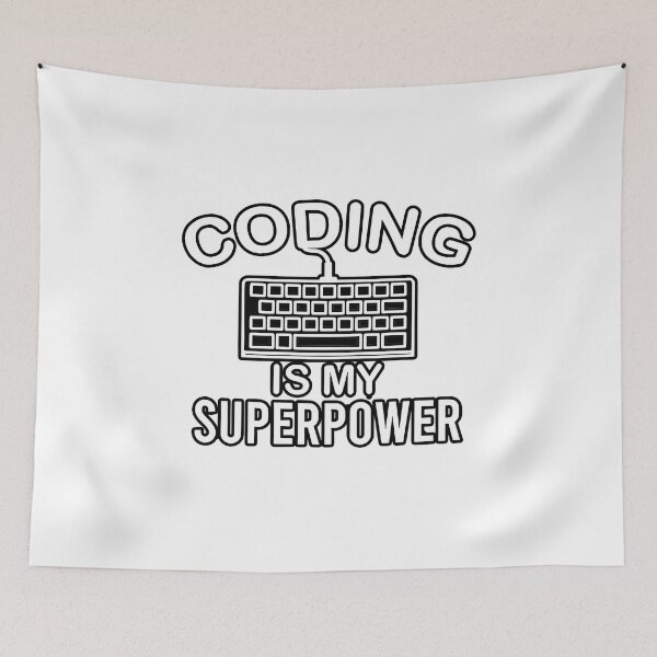 Item preview, Coding Is My Superpower Funny Notch Style Programmer Hero T-Shirt designed and sold by Zenith Design.