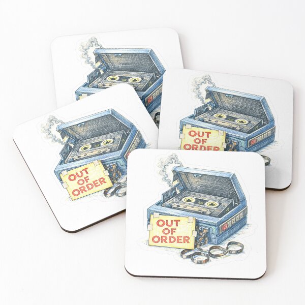 Item preview, Out of Order Cassette Player – Retro Music Sticker designed and sold by Felixuss.