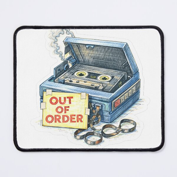 Item preview, Out of Order Cassette Player – Retro Music Sticker designed and sold by Felixuss.