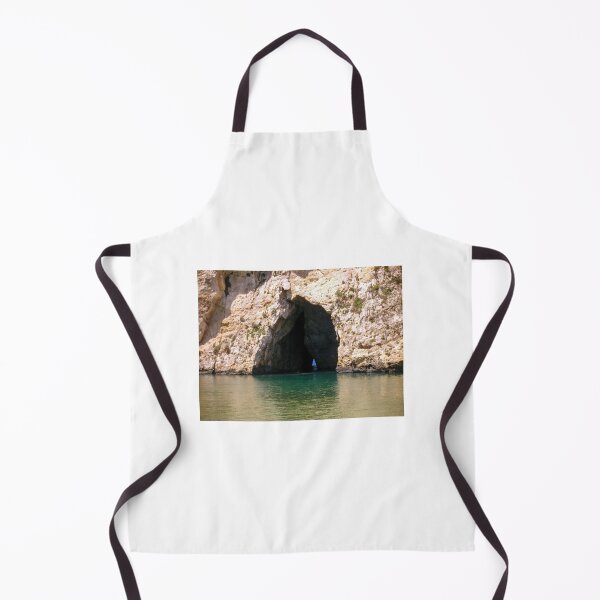 Item preview, Sea Cave Entrance in Limestone Cliff With Turquoise Water and Coastal Archway designed and sold by Nmallia.
