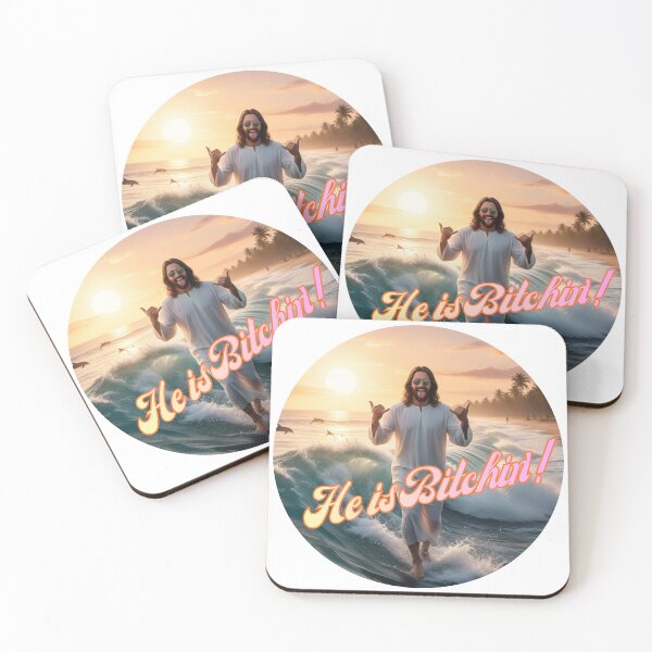 Item preview, HE IS BITCHIN'! ~ Hang Loose Jesus Circle ~ HAPPY EASTER! designed and sold by TheLastGarden.
