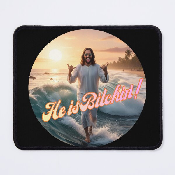 Item preview, HE IS BITCHIN'! ~ Hang Loose Jesus Circle ~ HAPPY EASTER! designed and sold by TheLastGarden.