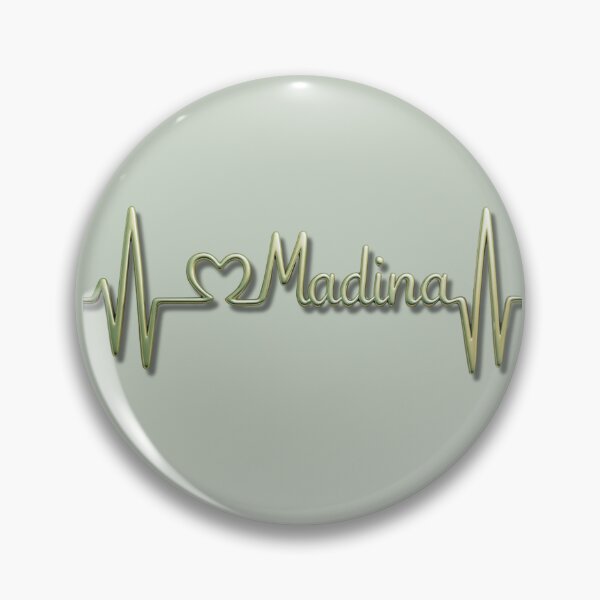 Item preview, Madina Heartbeat Line (V.7) – Islamic City Love Typography Design designed and sold by D-Islamic.