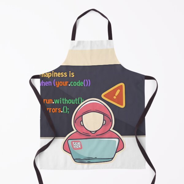 Item preview, Happiness Is When Your Code Runs Without Errors Notch Style Programmer T-Shirt designed and sold by Zenith Design.