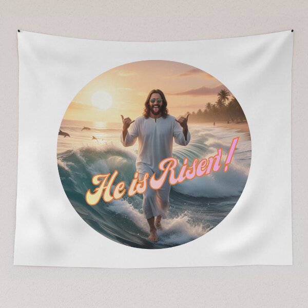 Item preview, HE IS RISEN'! ~ Hang Loose Jesus Circle ~ HAPPY EASTER! designed and sold by TheLastGarden.