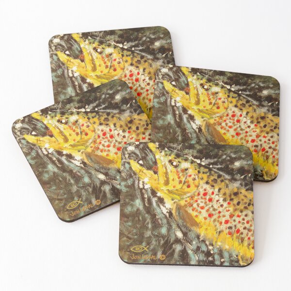 Item preview, Brown Trout Coming to Net designed and sold by fishinjonny.