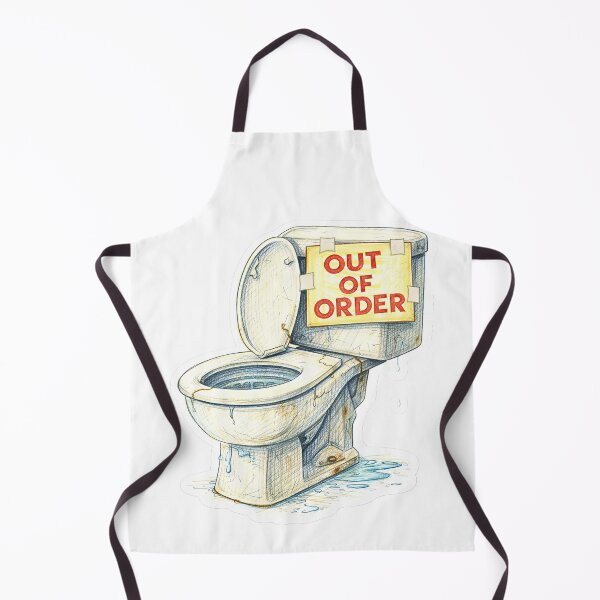 Item preview, Out of Order Toilet – Broken Bathroom Sticker designed and sold by Felixuss.