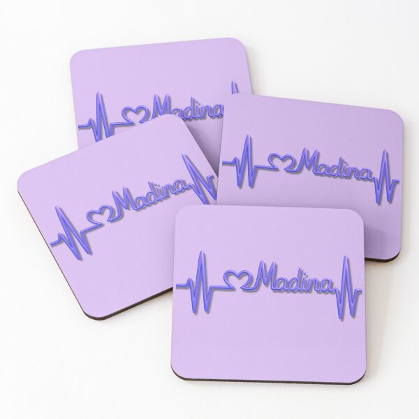 Item preview, Madina Heartbeat Line (V.9) – Islamic City Love Typography Design designed and sold by D-Islamic.
