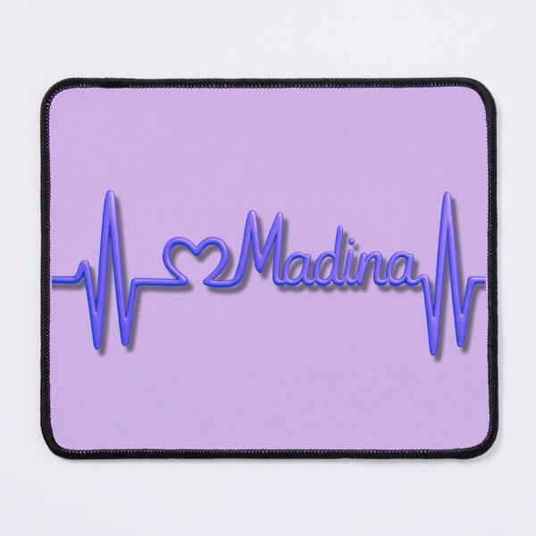 Item preview, Madina Heartbeat Line (V.9) – Islamic City Love Typography Design designed and sold by D-Islamic.