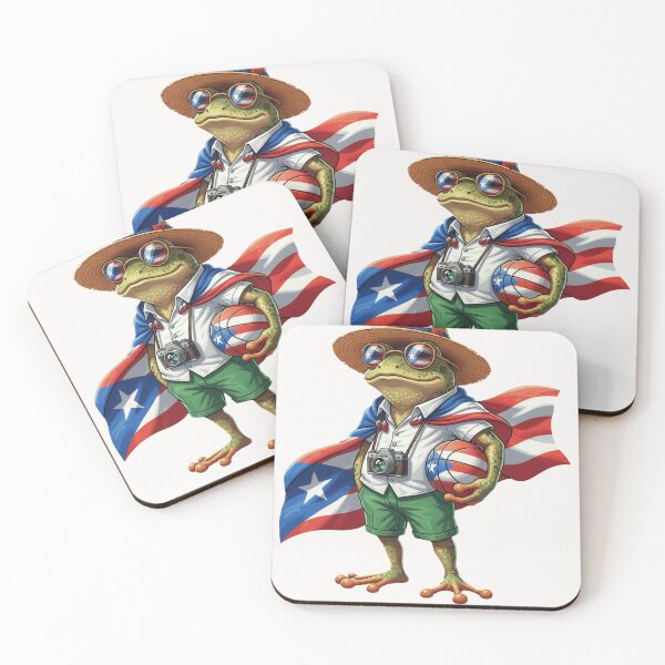 Item preview, Puerto Rico Coqui Frog Basketball Hero - Boricua Pride Art designed and sold by FormalDehyena.