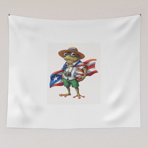 Item preview, Puerto Rico Coqui Frog Basketball Hero - Boricua Pride Art designed and sold by FormalDehyena.