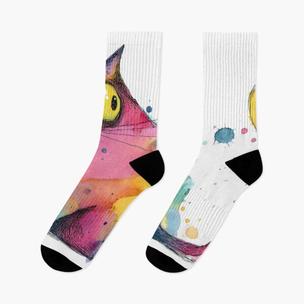 Item preview, Colorful cat with large eyes designed and sold by anytka.