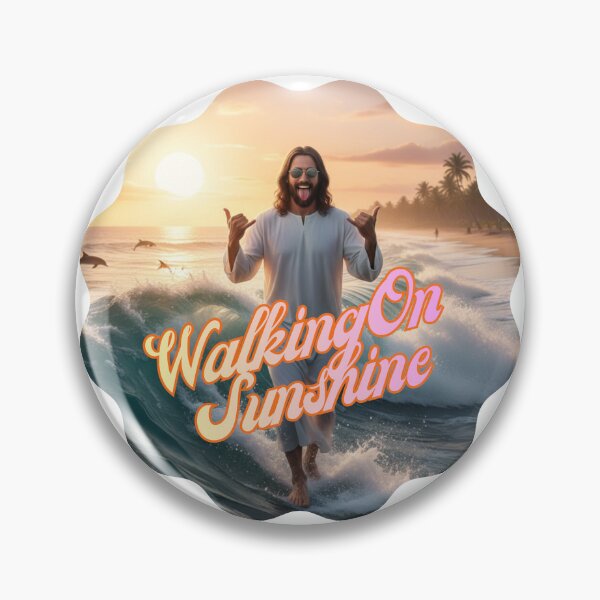 Item preview, WALKING ON SUNSHINE ~ Hang Loose Jesus Medallion designed and sold by TheLastGarden.