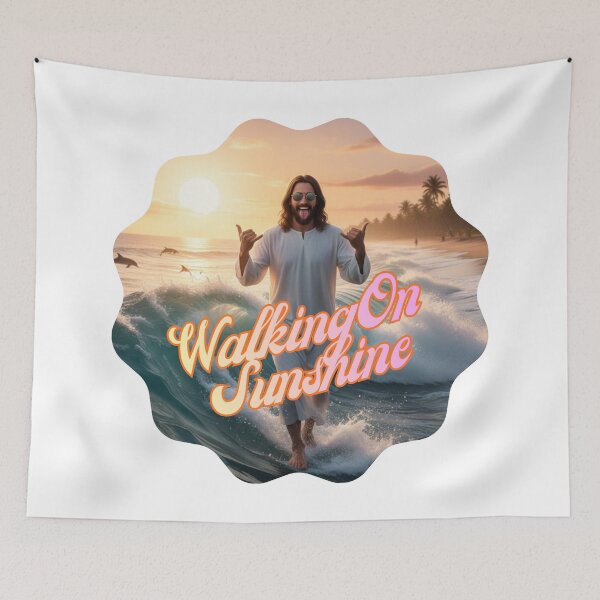 Item preview, WALKING ON SUNSHINE ~ Hang Loose Jesus Medallion designed and sold by TheLastGarden.