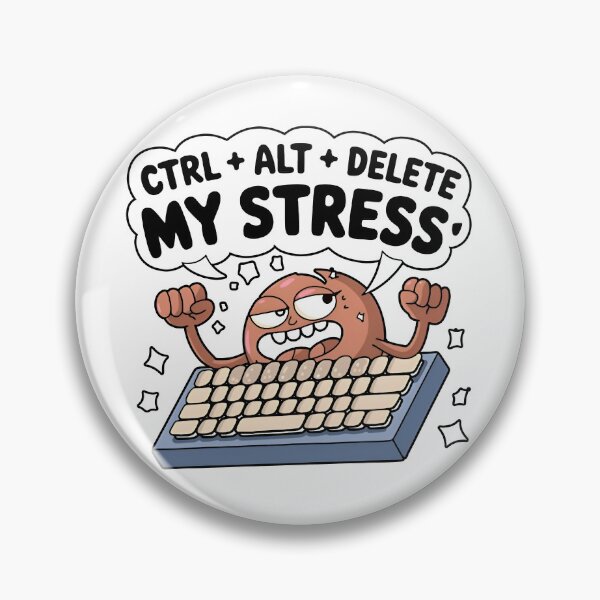 Item preview, Ctrl Alt Delete My Stress Funny Notch Style Tech Support T-Shirt designed and sold by Zenith Design.