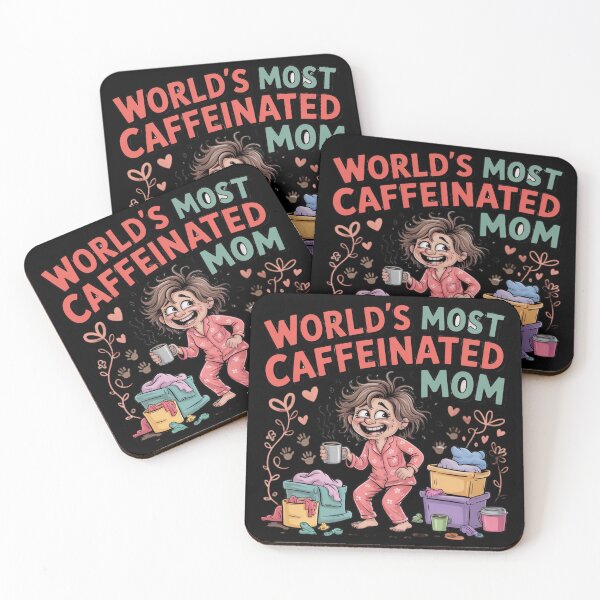 Item preview, World's Most Caffeinated Mom Funny Mother's Day designed and sold by Midnight Veil Designs.