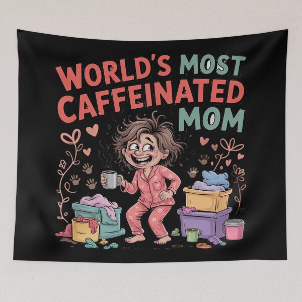 Item preview, World's Most Caffeinated Mom Funny Mother's Day designed and sold by Midnight Veil Designs.