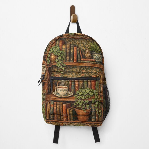 Item preview, Vintage romantic book shelf with tea and plants designed and sold by hollycooper.