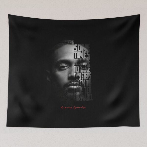 Item preview, Nipsey Hussle Split Face Quote Poster designed and sold by Enea Kelo.
