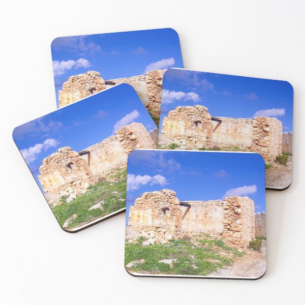 Item preview, Abandoned Stone Ruins Of A Rural Cottage Beside A Worn Path Under A Bright Blue Sky designed and sold by Nmallia.