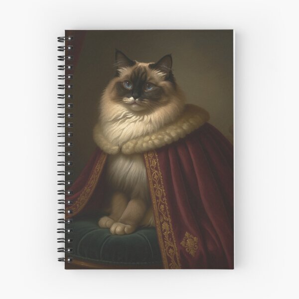 Aperçu de l'œuvre Portrait Renaissance d'un chat Ragdoll royal créée et vendue par Rutvain.