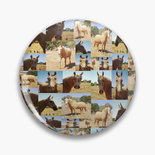 Item preview, "Palomino Dreams: A Picture Collage of Golden Horses" designed and sold by A-Work-Of-Art.