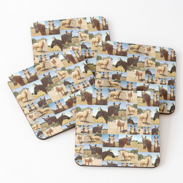 Item preview, "Palomino Dreams: A Picture Collage of Golden Horses" designed and sold by A-Work-Of-Art.