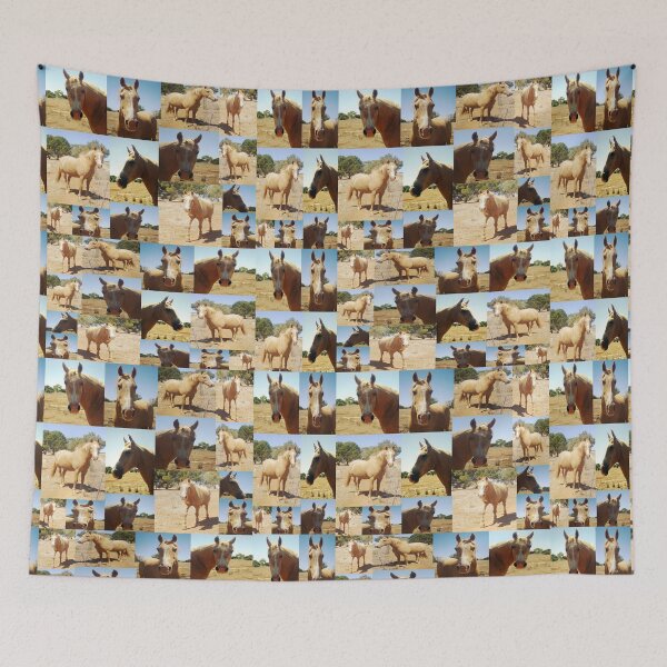 Item preview, "Palomino Dreams: A Picture Collage of Golden Horses" designed and sold by A-Work-Of-Art.