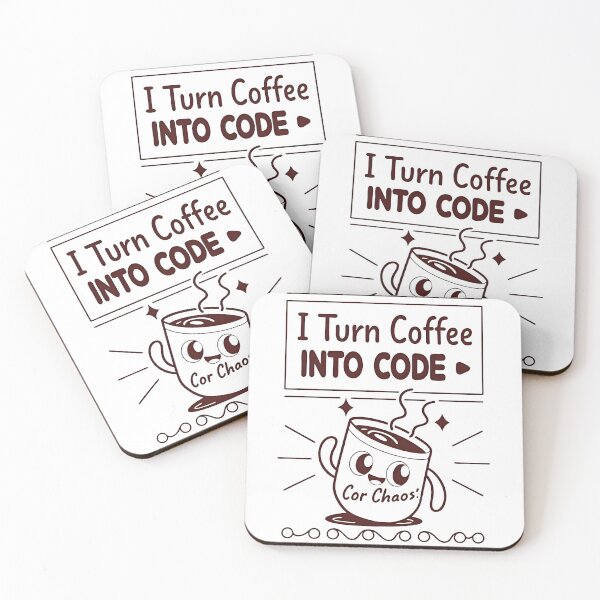 Item preview, I Turn Coffee Into Code Funny Notch Style Programmer Fuel T-Shirt designed and sold by Zenith Design.