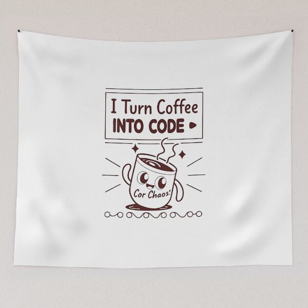 Item preview, I Turn Coffee Into Code Funny Notch Style Programmer Fuel T-Shirt designed and sold by Zenith Design.
