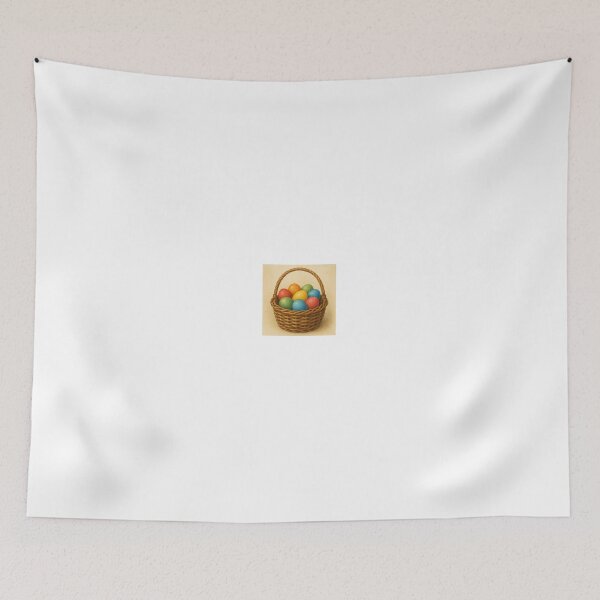 Item preview, Traditional Easter basket with colored eggs designed and sold by Lyvion design.
