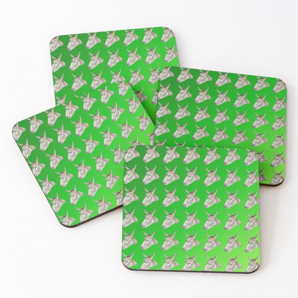 Item preview, "Playful Whimsy: Green Donkey Head Pattern" designed and sold by A-Work-Of-Art.