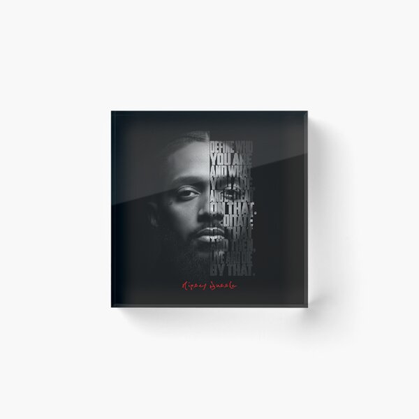 Item preview, Nipsey Hussle Split Face Quote Poster designed and sold by Enea Kelo.