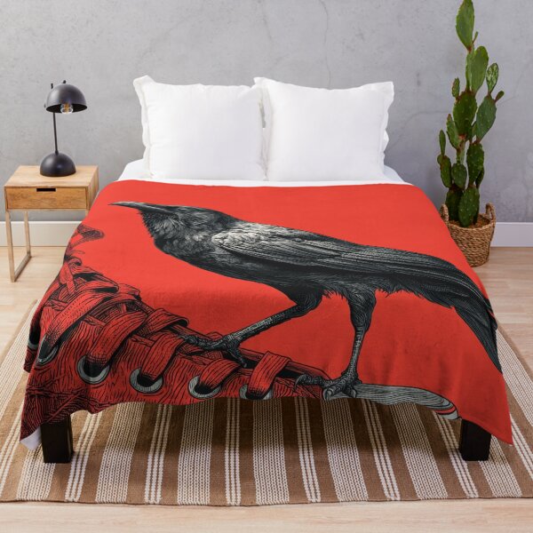 Item preview, Crow standing on red sneaker designed and sold by anytka.