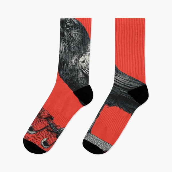 Item preview, Crow standing on red sneaker designed and sold by anytka.