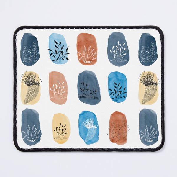 Item preview, Modern Indigo Terracotta Ovals Pattern designed and sold by CMF Designs.