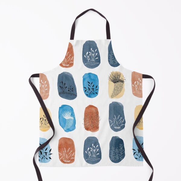 Item preview, Modern Indigo Terracotta Ovals Pattern designed and sold by CMF Designs.