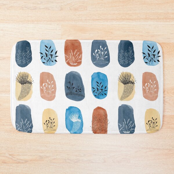 Item preview, Modern Indigo Terracotta Ovals Pattern designed and sold by CMF Designs.