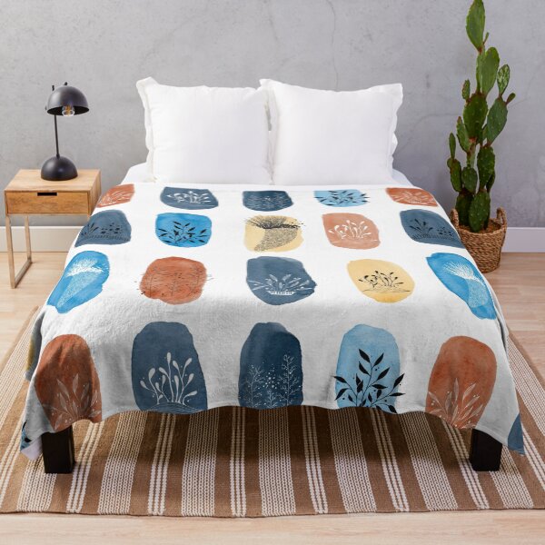 Item preview, Modern Indigo Terracotta Ovals Pattern designed and sold by CMF Designs.