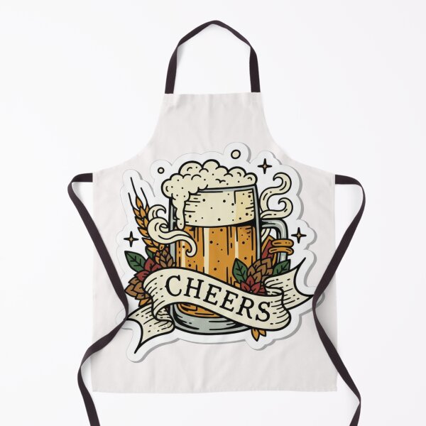 Item preview, Beer Mug Tattoo Cheers Banner Craft Brew Enthusiast Art Print designed and sold by TshirtAlles .