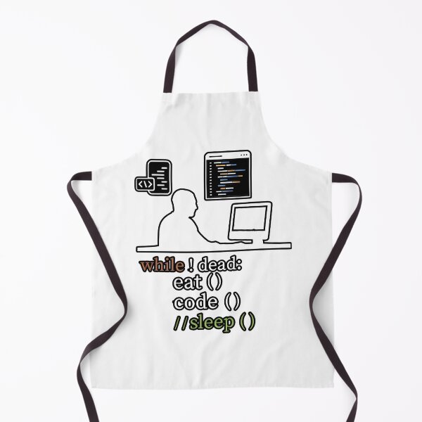 Item preview, While Not Dead Eat Code Sleep Funny Notch Style Programmer T-Shirt designed and sold by Zenith Design.
