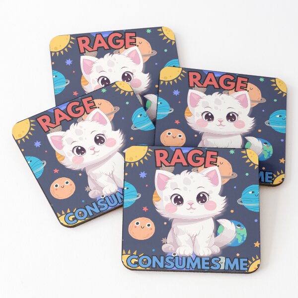 Item preview, Cute Cat Rage Consumes Me Funny Space Meme Design designed and sold by NicheBloom.