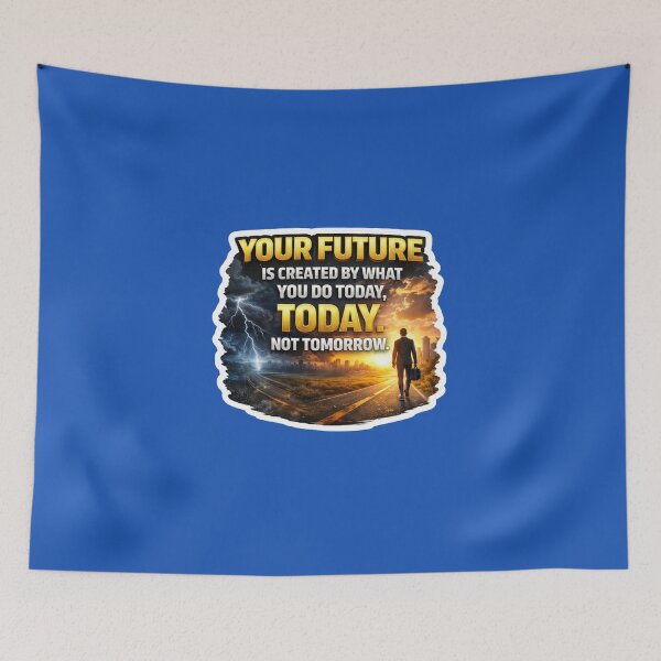 Item preview, Your Future Is Created Today Not Tomorrow Motivation Sticker designed and sold by Scro-Ciob-Shop.