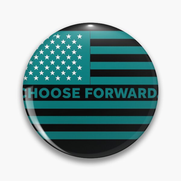Item preview, Choose Forward™ Flag Logo — Teal PTSD Edition designed and sold by Jganger.