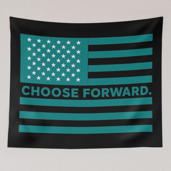 Item preview, Choose Forward™ Flag Logo — Teal PTSD Edition designed and sold by Jganger.