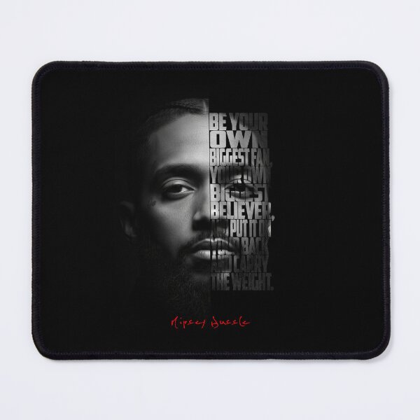 Item preview, Nipsey Hussle Split Face Quote Poster designed and sold by Enea Kelo.