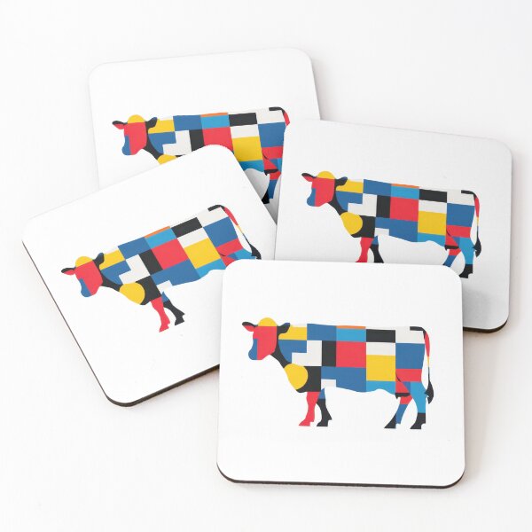 Item preview, Colorful cow design with shapes designed and sold by anytka.
