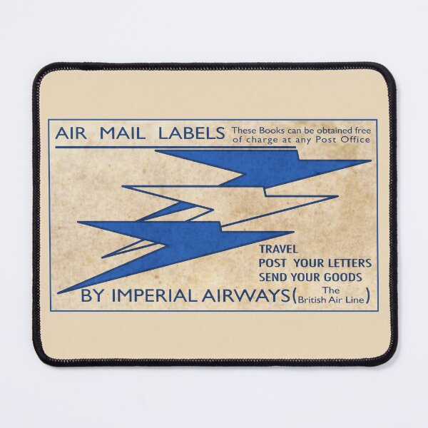 Item preview, Imperial Airways Vintage Air Mail Label - Art Deco Planes designed and sold by Maljonic.