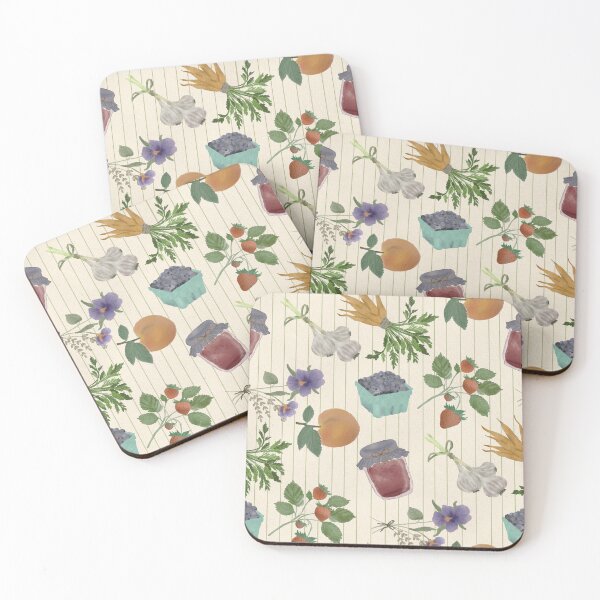 Item preview, Vintage Farmers Market Watercolor Botanical Pattern designed and sold by Seamlessly Buffalo.